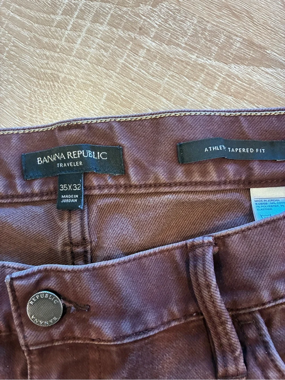 Banana Republic Mens Straight-Leg Jeans 35x32 Athletic taper fit
